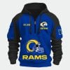 Personalized Rams Est 1936 Quarter Zip Hoodie