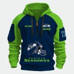 Personalized Seahawks Est 1974 Quarter Zip Hoodie