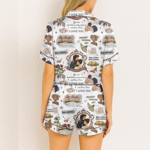 Pride & Prejudice Satin Pajamas Short Set