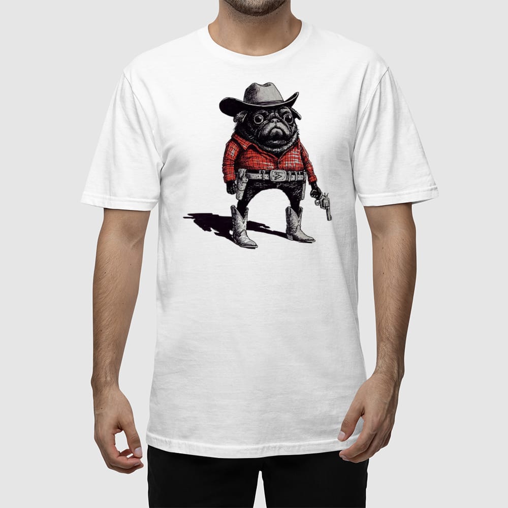 Pug Funny Cowboy T-shirt Pug Funny Cowboy T-shirt