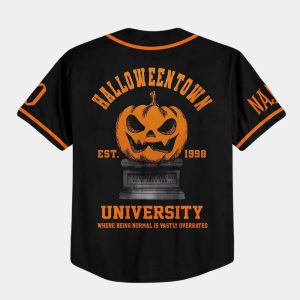 Halloween Town University Custom Baseball Jersey 2 Halloween Town University Custom Baseball Jersey