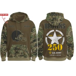 Browns US Army 250th Birthday Celebration Hoodie 2025