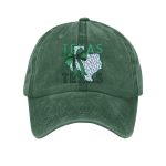 Retro Texas Strong Green Bow Baseball Cap