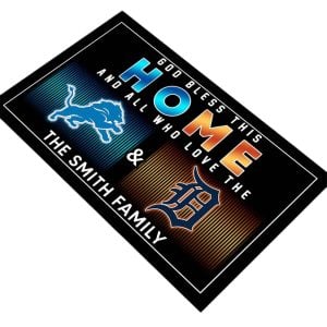 God Bless This Home And All Who Love The Lions and Tigers Customized Doormat
