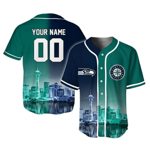 Seahawks x Mariners Customized Baseball Jersey