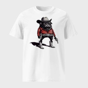 Pug Funny Cowboy T shirt 1
