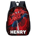 Spiderman Superhero Custom Name Backpack