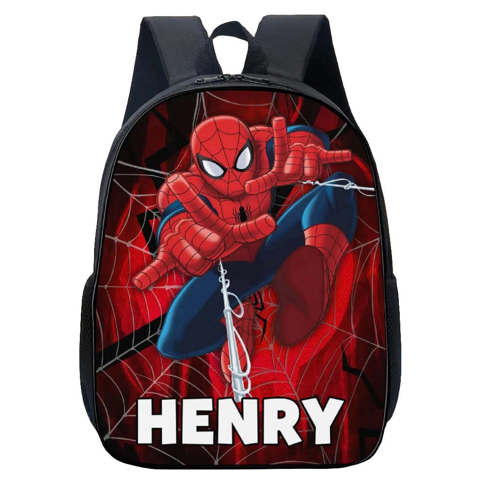 Spiderman Superhero Custom Name Backpack Spiderman Superhero Custom Name Backpack