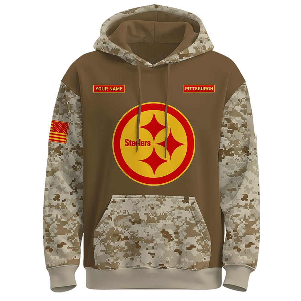 Steelers USMC 250th Birthday Hoodie Steelers USMC 250th Birthday Hoodie