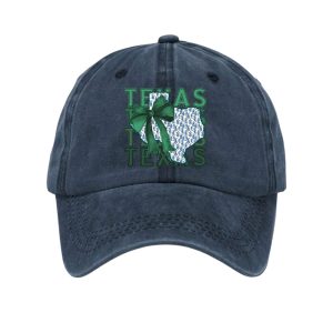 Retro Texas Strong Green Bow Baseball Cap 3 Retro Texas Strong Green Bow Print Baseball Cap3