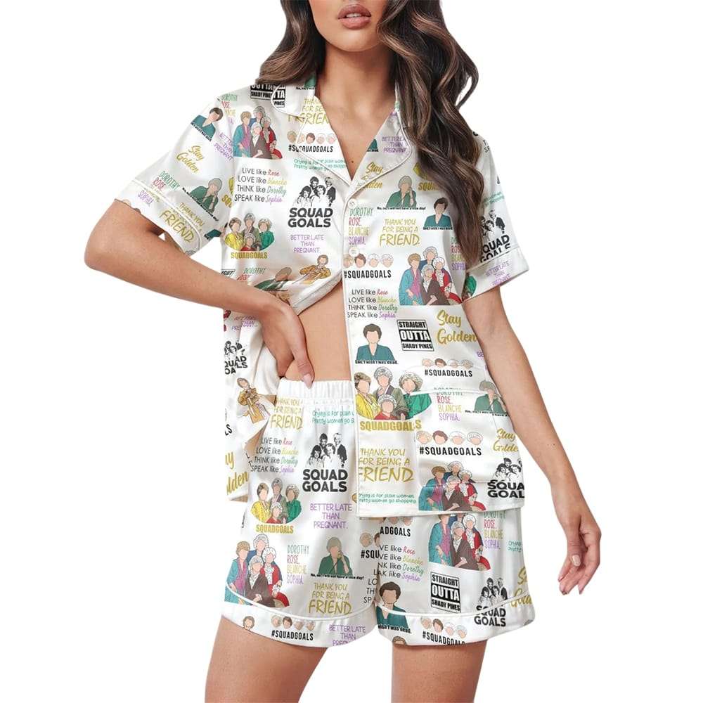 The Golden Girls Satin Short Pajamas The Golden Girls Satin Short Pajamas