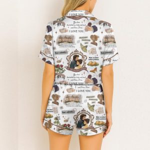 Pride Prejudice Satin Pajamas Short Set1