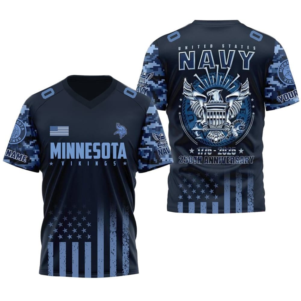 Vikings US Navy 250th Anniversary Tribute Jersey Vikings US Navy 250th Anniversary Tribute Jersey