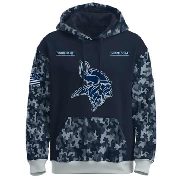 Vikings US Navy 250th Birthday Celebration Hoodie 2025