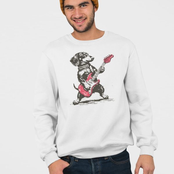 Vintage Dachshund Weenie Playing Guitar T-shirt