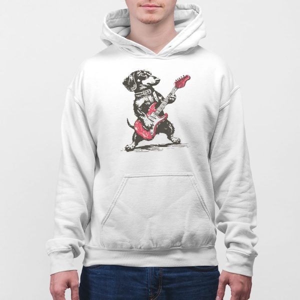 Vintage Dachshund Weenie Playing Guitar T-shirt