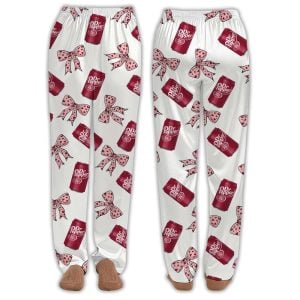 Pepper Drink Pink Coquette Bow Satin Pajamas Pants