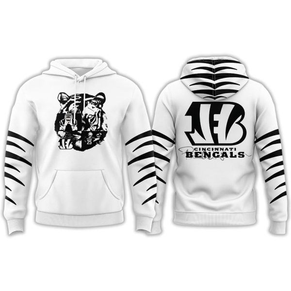 White Bengals Hoodie 2025