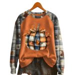 Women's Pumpkin Season Print Raglan Sleeve Sweatshirt