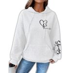 Women's You Are Stronger Than The Storm Print Waffle Hoodie
