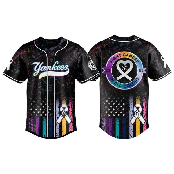 Yankees Fight Cancer In All Colors Jersey 2025
