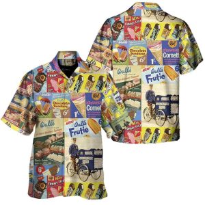 Vintage Ice Cream Hawaiian Shirt