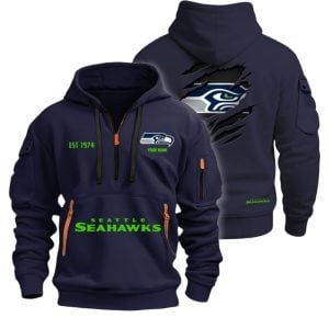 Seahawks Est 1974 Quarter Zip Hoodie
