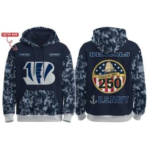 Bengals US Navy 250th Birthday Celebration Hoodie 2025