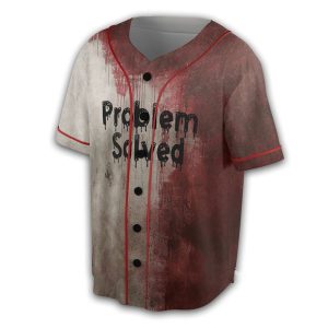 Bloody Problem Solved Halloween Print Jersey1