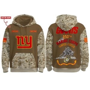 2025 Giants US Marine Corps 250th Year Anniversary Hoodie