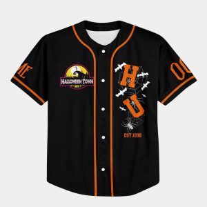 Halloween Town University Custom Baseball Jersey 1 Halloween Town University Custom Baseball Jersey