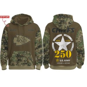 Chiefs US Army 250th Birthday Celebration Hoodie 2025
