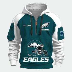 Personalized Eagels Est 1933 Quarter Zip Hoodie
