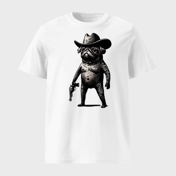 Funny Pug Cowboy T-shirt