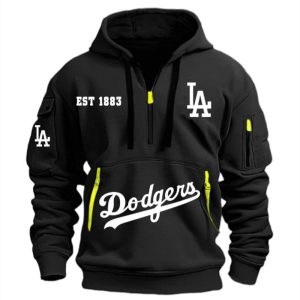 Personalized Dodgers Est 1883 Hoodie Half Zipper3