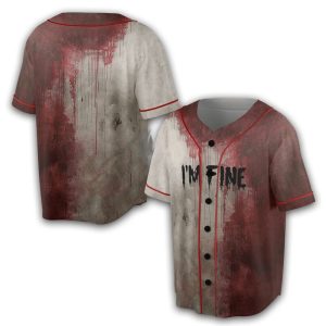 Bloody I’m Fine Halloween Print Jersey