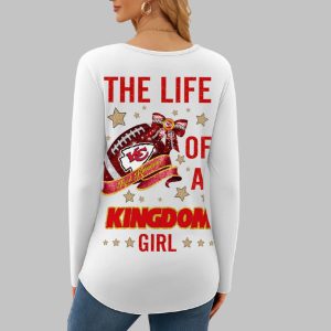 Chiefs The Life Of A Kingdom Girl V neck Long Sleeve Shirt2