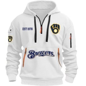 Brewers Est 1970 Hoodie Half Zipper