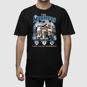 The Mariners Griffey Martinez Ichiro Thank You For The Memories Shirt 2