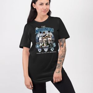 The Mariners Griffey Martinez Ichiro Thank You For The Memories Shirt 5