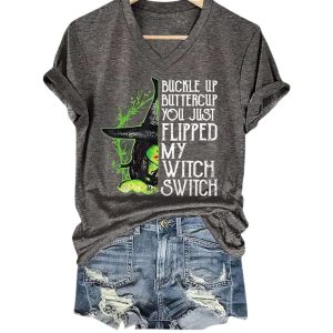 Halloween Buckle Up Buttercup You Just Flipped My Witch Switch Shirt4