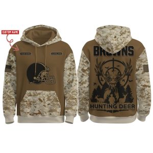2025 Browns Hunting Deer Hoodie