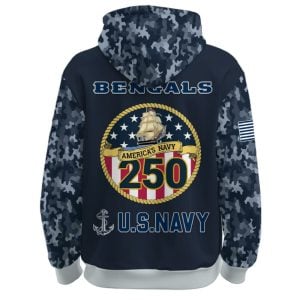 Bengals US Navy 250th Birthday Celebration Hoodie 2025 2 Bengals US Navy 250th Birthday Celebration Hoodie 20252