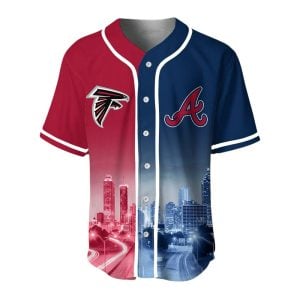 Falcons x Braves Skyline Customized Baseball Jersey1