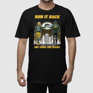 Packers Jordan Love Matt LaFleur Run It Back One Team One Vision Shirt 2