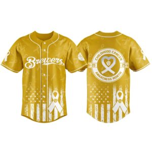 Brewers Childhood Cancer Awareness Month 2025 Jersey