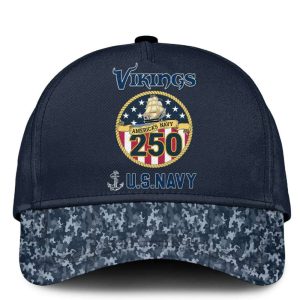 Vikings US Navy 250th Birthday Celebration Hoodie 20254