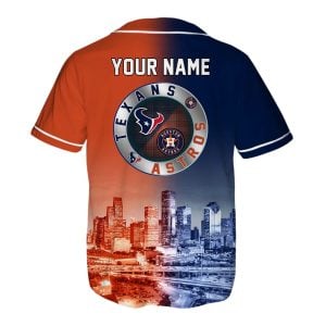 Texans x Astros Skyline Customized Baseball Jersey 2 Texans x Astros Skyline Customized Baseball Jersey2