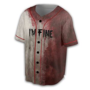 Bloody Im Fine Halloween Print Jersey2