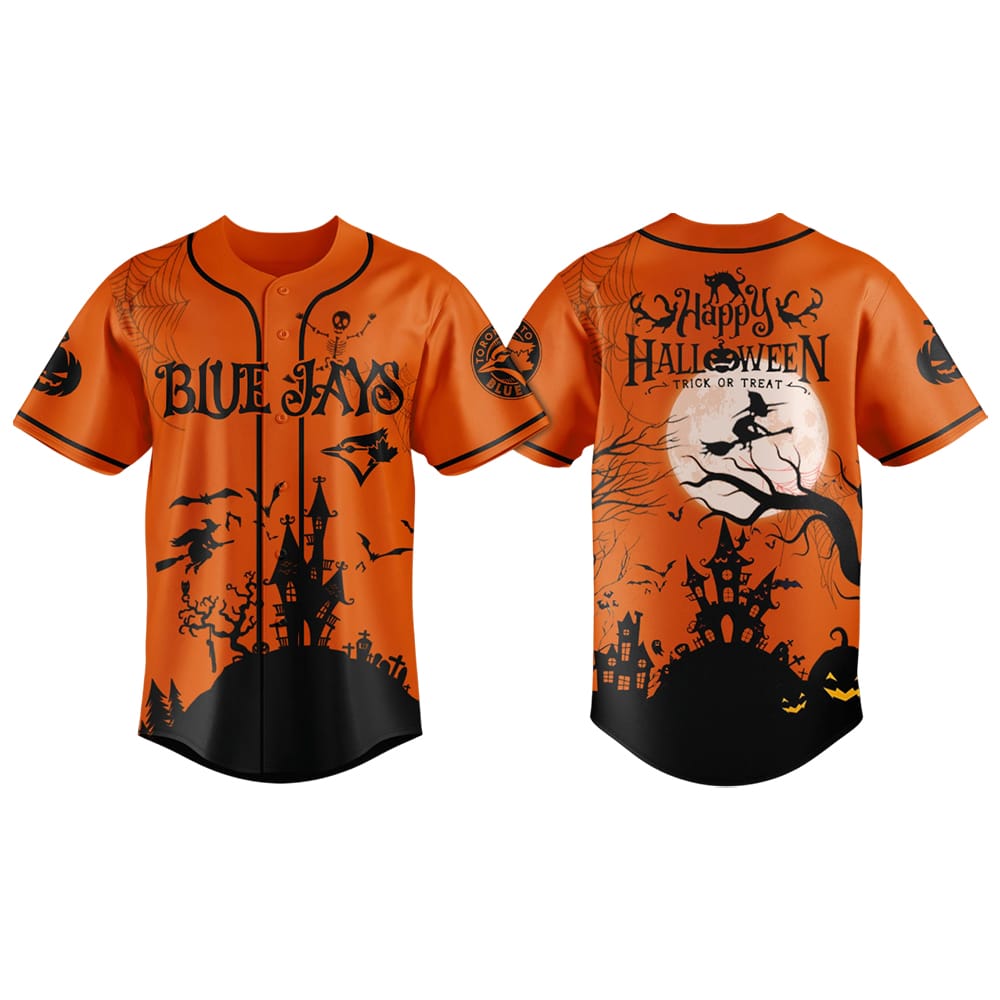 2025 Blue Jays Happy Halloween Trick Or Treat Jersey 2025 Blue Jays Happy Halloween Trick Or Treat Jersey